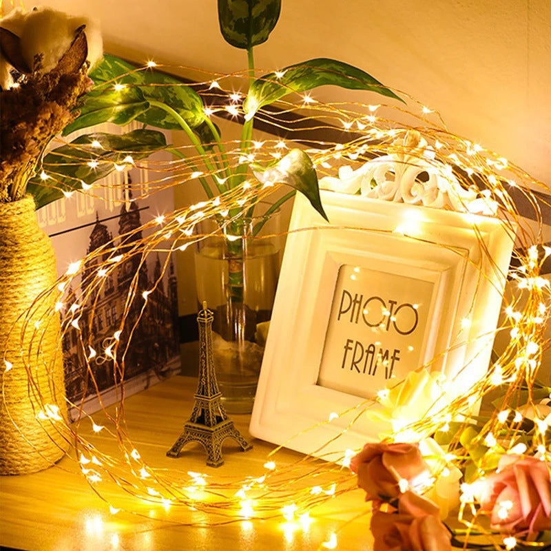 led copper wire lamps decorate the tail lights