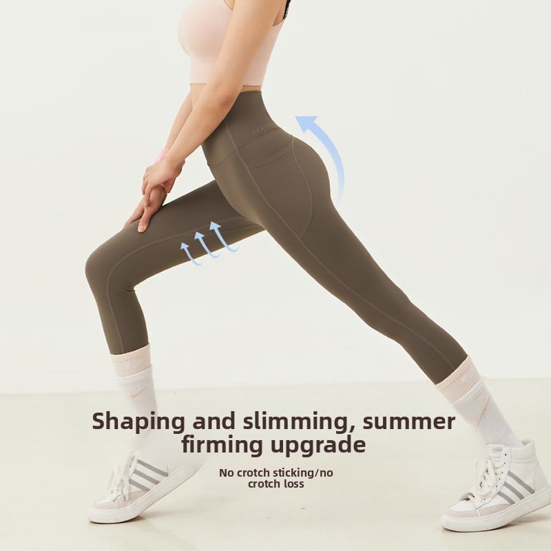 High Waist Yoga Pants with Pockets-Stretchy Quick-Dry Workout Leggings