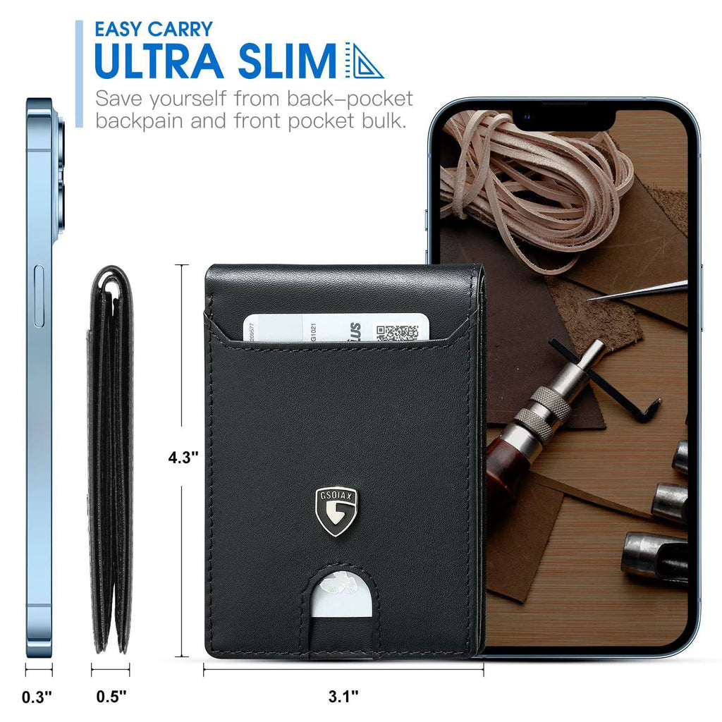 Carbon Fiber Men's Wallet with Anti-theft Function