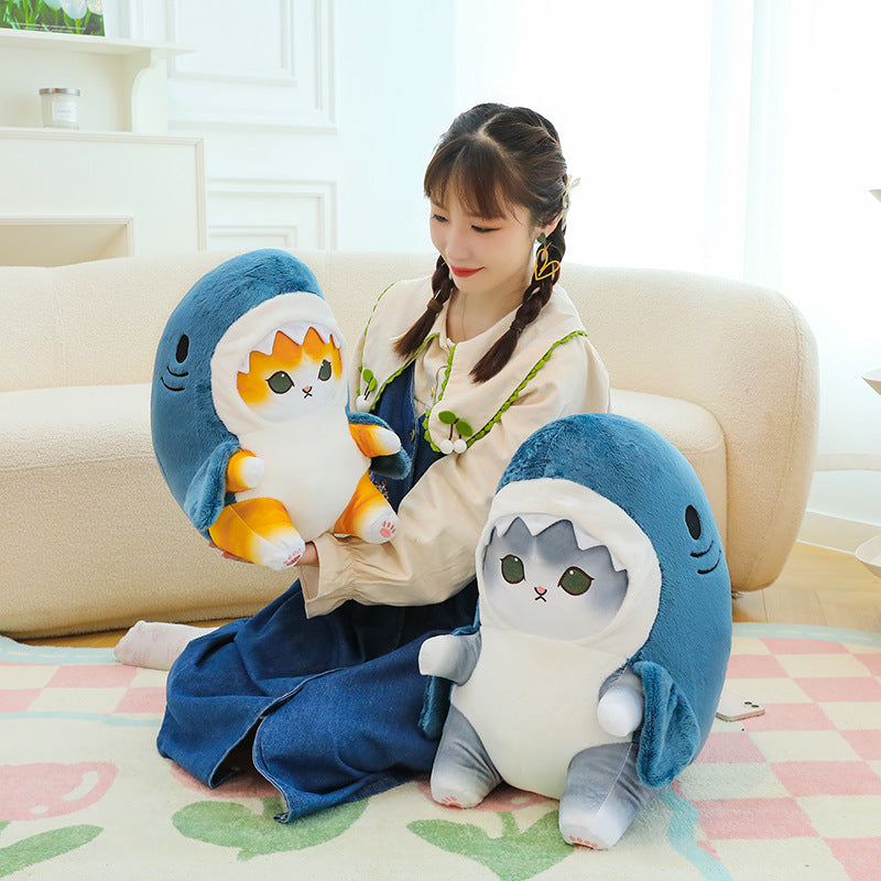 Creative Shark Cat Plush Toy for Kids
