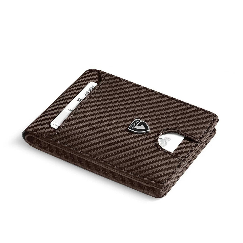 Carbon Fiber Men's Wallet with Anti-theft Function